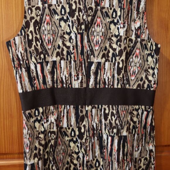 Peck Peck Mixed Animal Print Y2K Career Pencil Dress Sassy Workwear 12 - Picture 8 of 11